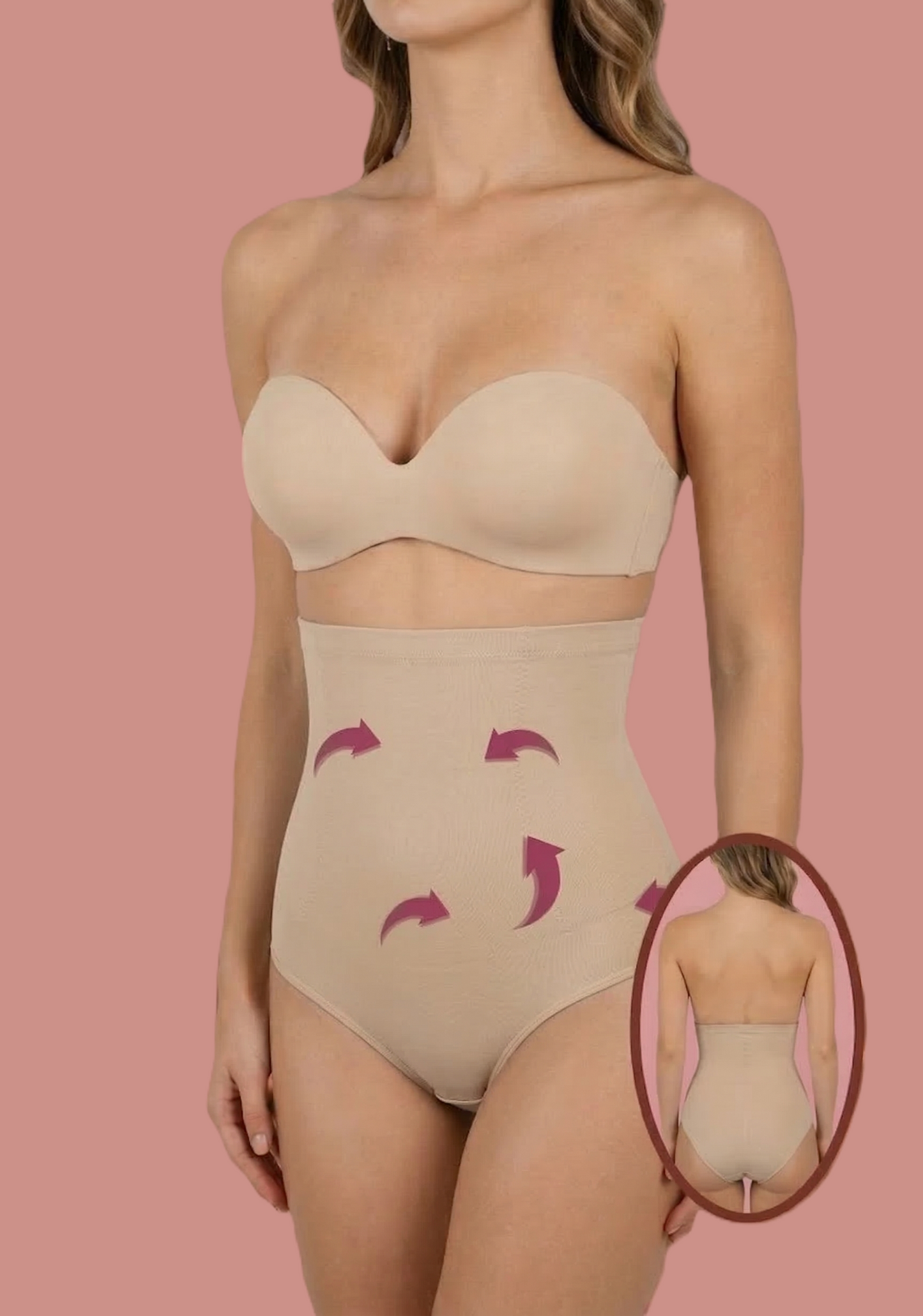High Waist Shapewear Slip mit Lifting Struktur, Regular
