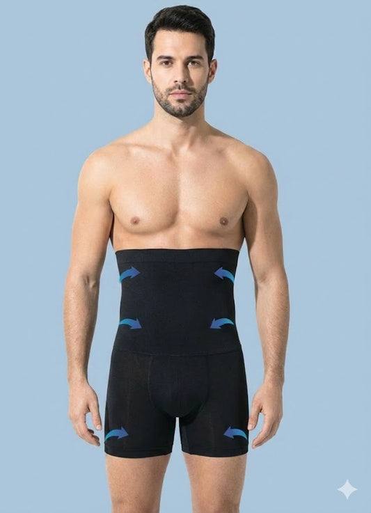 High Waist Boxer Shapewear for Men, Regular